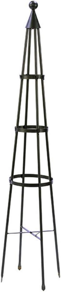60" Tall Iron Obelisk Garden Trellis Graphite Powder Coat Finish - Achla Designs