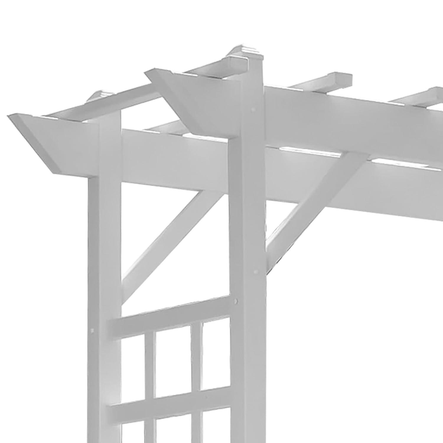 Dura-Trel Providence 28'' W x 64'' D Polyvinyl Chloride (PVC) Arbor in White