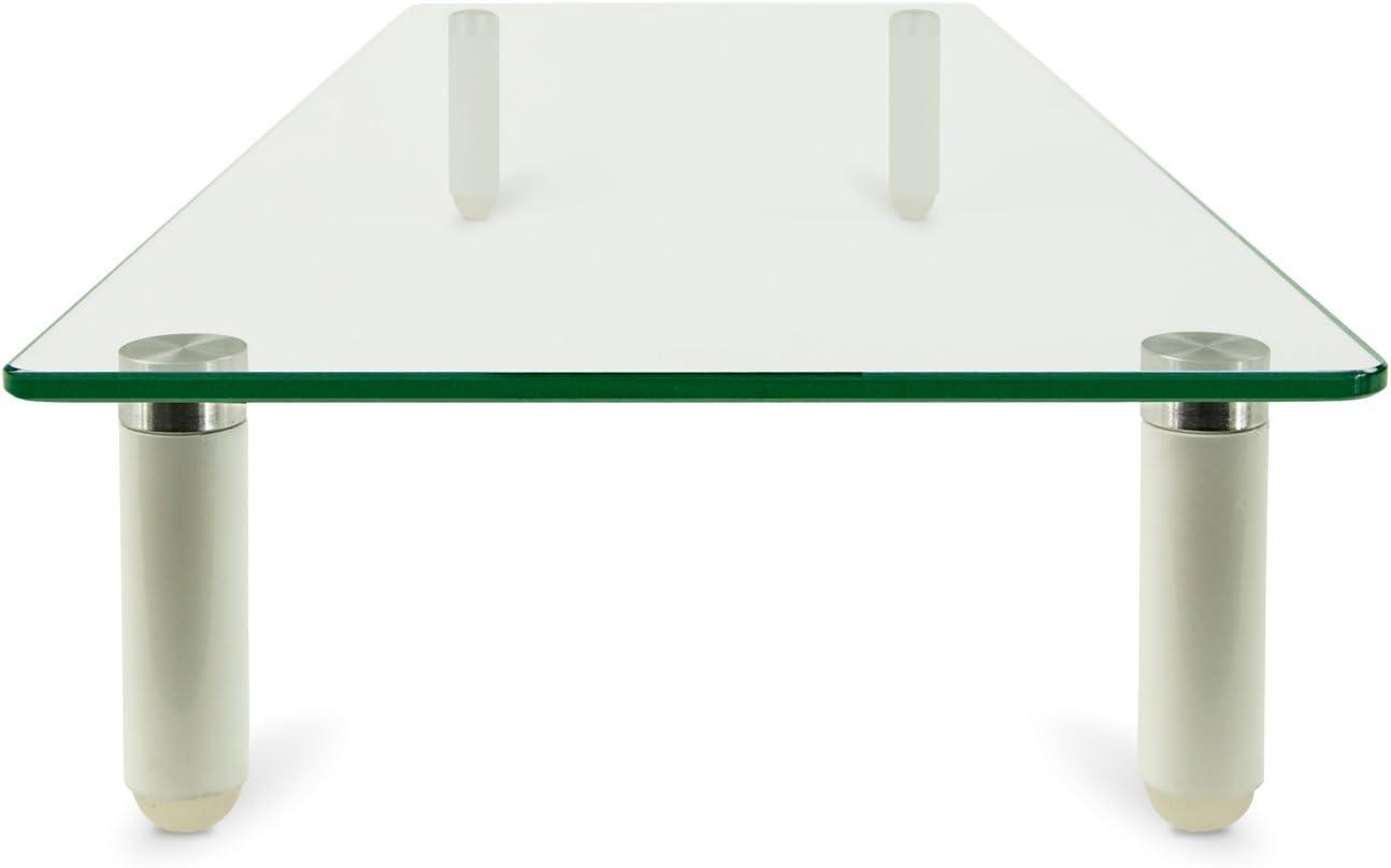 Mount-it Mount-It! Glass Desktop Monitor Stand Riser, 22 Inches Wide Clear Tempered Glass Hold Up to 44 Lbs.