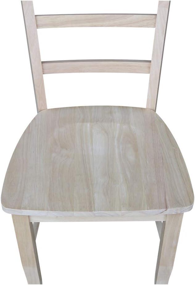 Set of 2 Madrid Ladderback Chairs Unfinished - International Concepts
