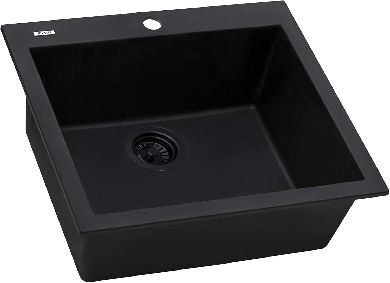 Ruvati epiGranite Drop-in Topmount Granite Composite Kitchen Sink