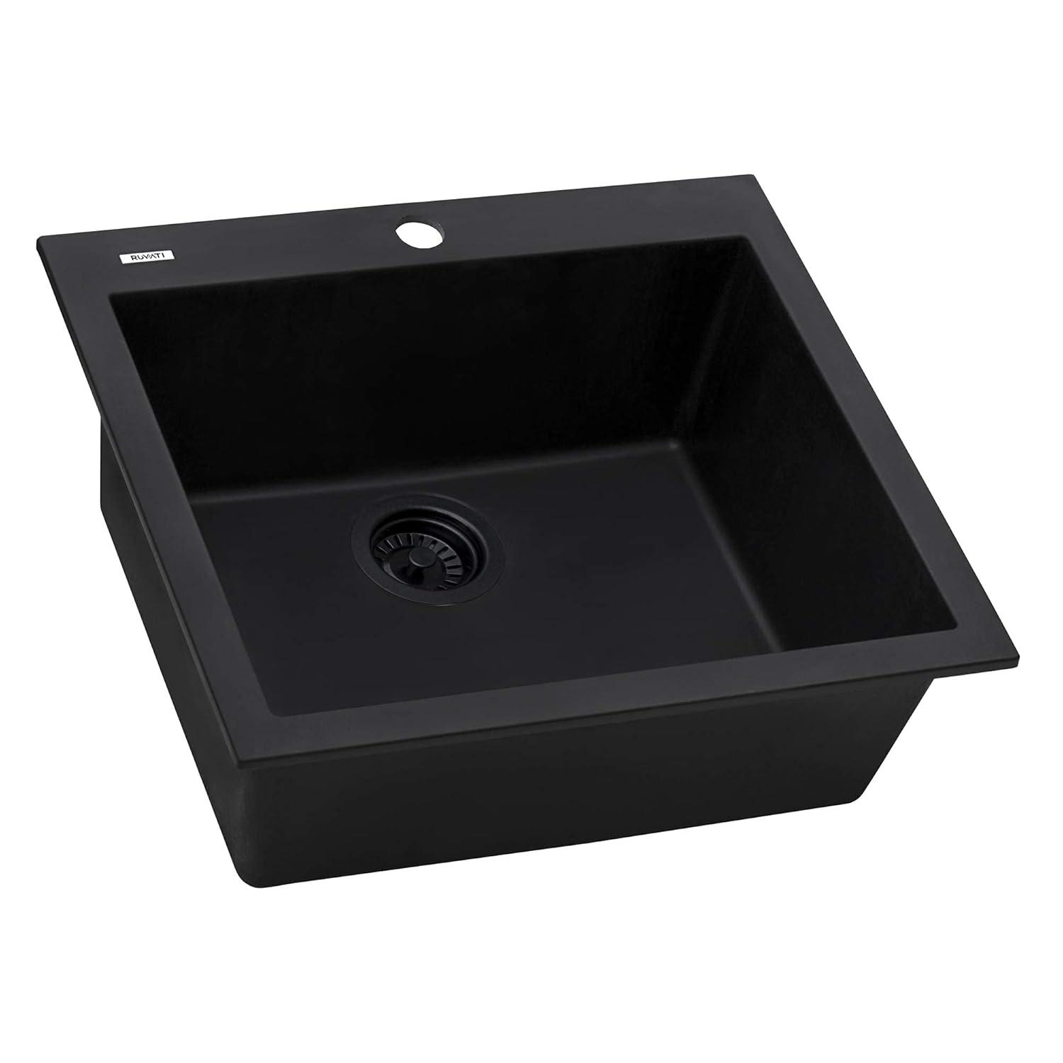 Ruvati epiGranite Drop-in Topmount Granite Composite Kitchen Sink