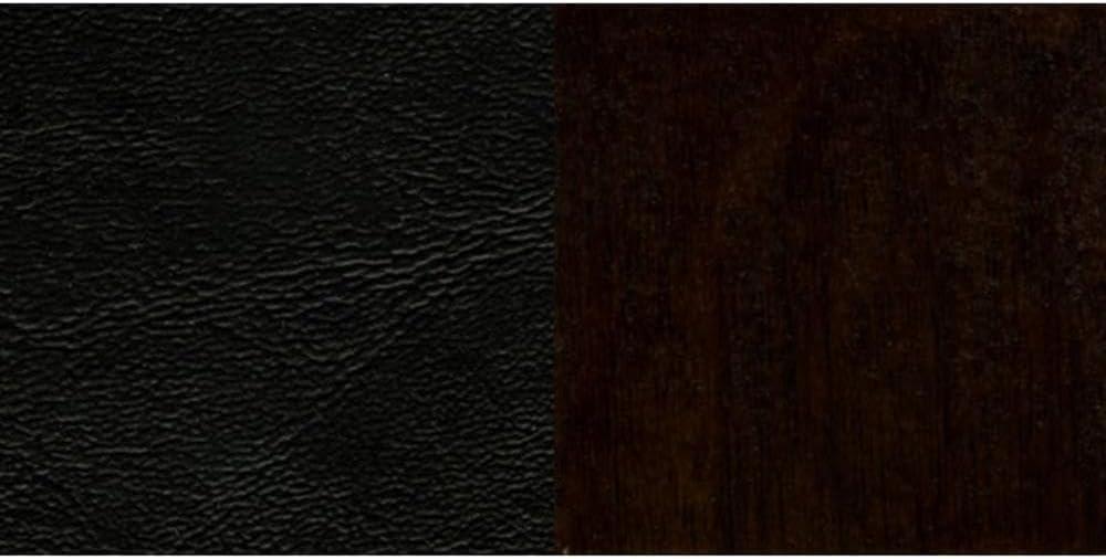Flash Furniture HERCULES Series Vertical Slat Back Walnut Wood Restaurant Chair - Black Vinyl Seat
