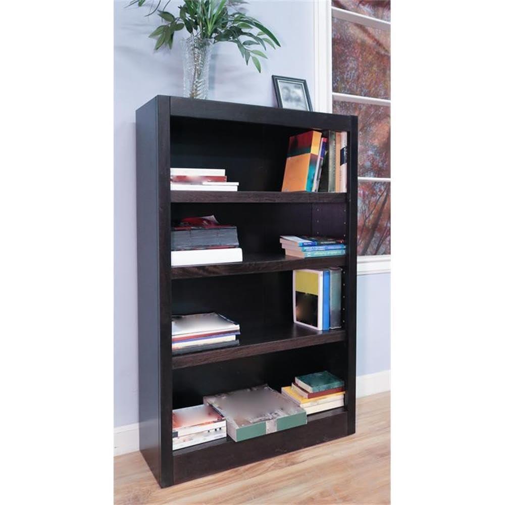Concepts In Wood  Single Wide Bookcase- Espresso Finish 4 Shelves