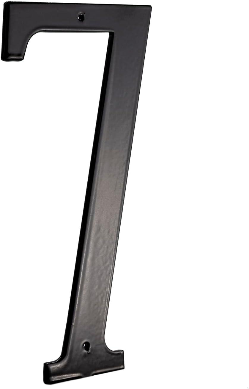 8-Inch Black Aluminum House Number 7