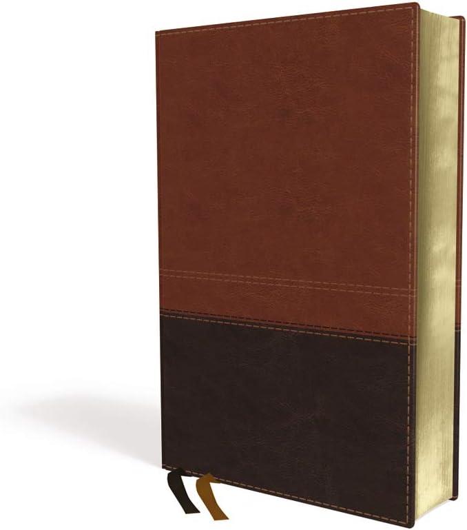 NIV, Reference Bible, Giant Print, Imitation Leather, Brown, Red Letter Edition, Comfort Print - Large Print by  Zondervan (Leather Bound)