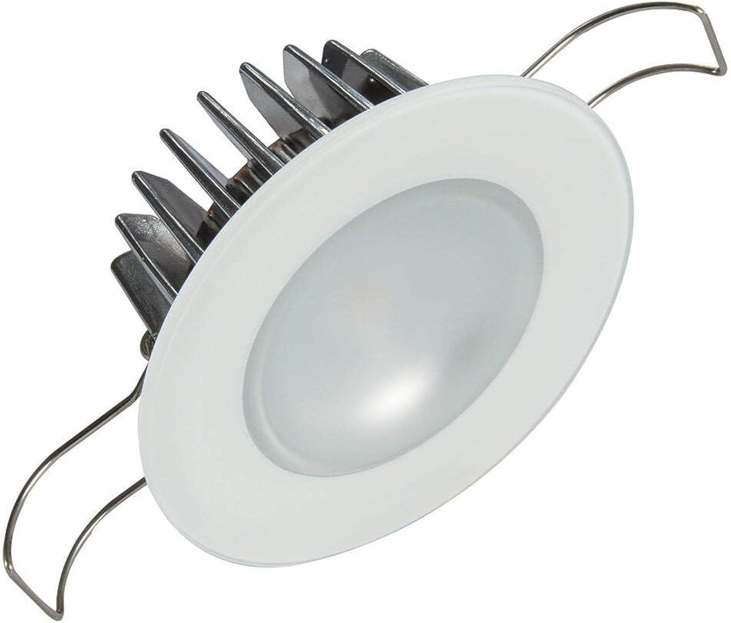 Lumitec Mirage Flush Mount Interior Down Light - Dimmable White, Red and Blue - Glass Fixture No Bezel - 2.5" Diameter