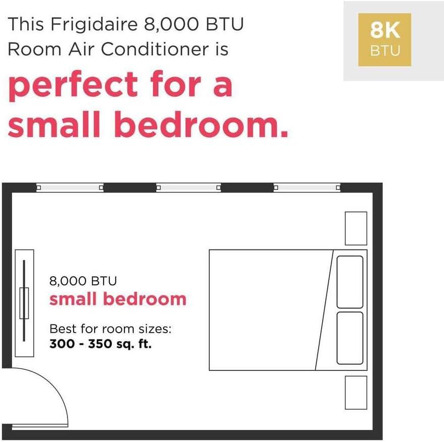 Frigidaire 8,000 BTU Window Room Air Conditioner with Wi-Fi up to 350 sq ft, White