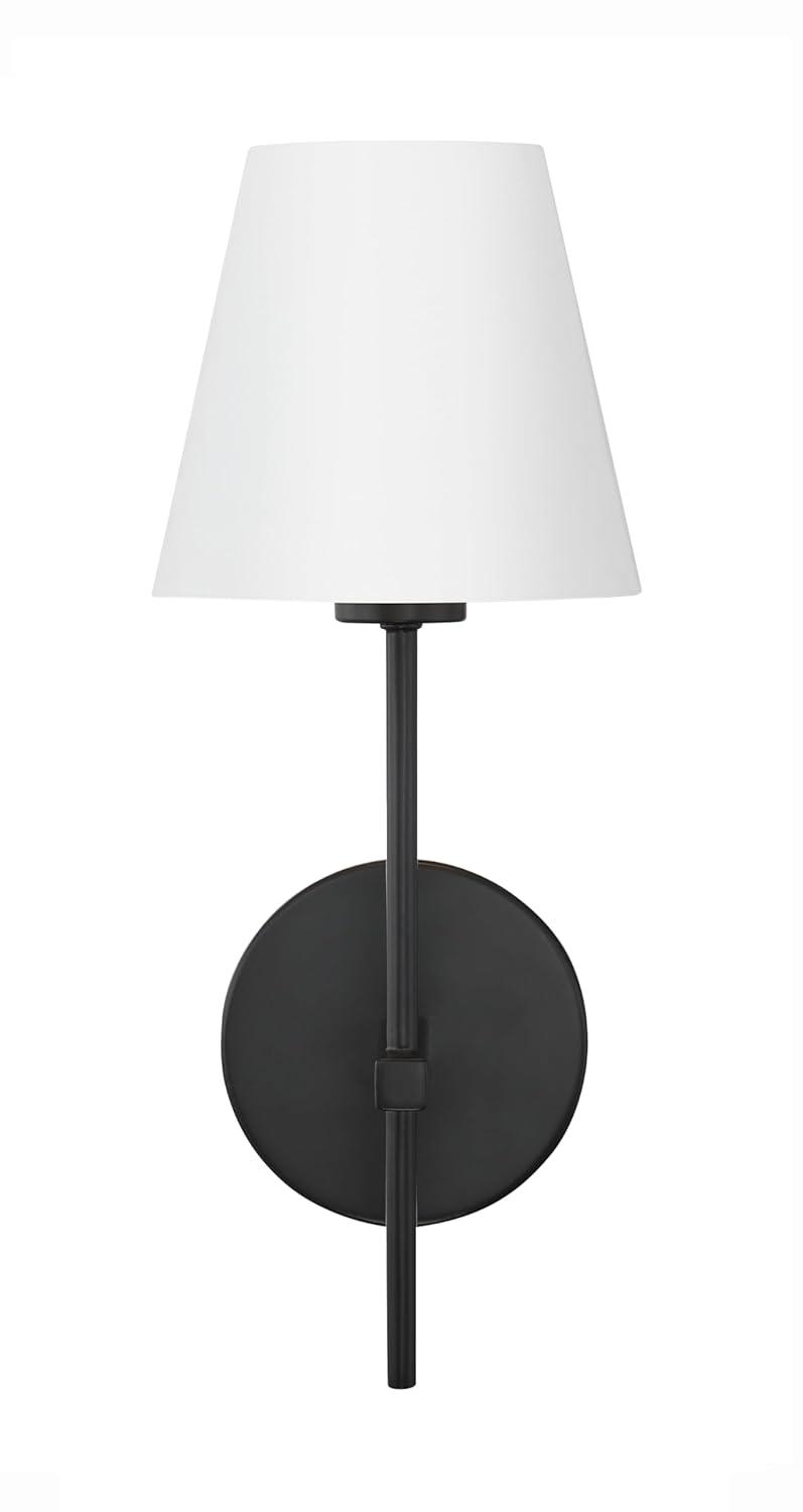 Crystorama Xavier 1 Light Matte Black Wall Mount - 6'' W x 15'' H x 7'' D