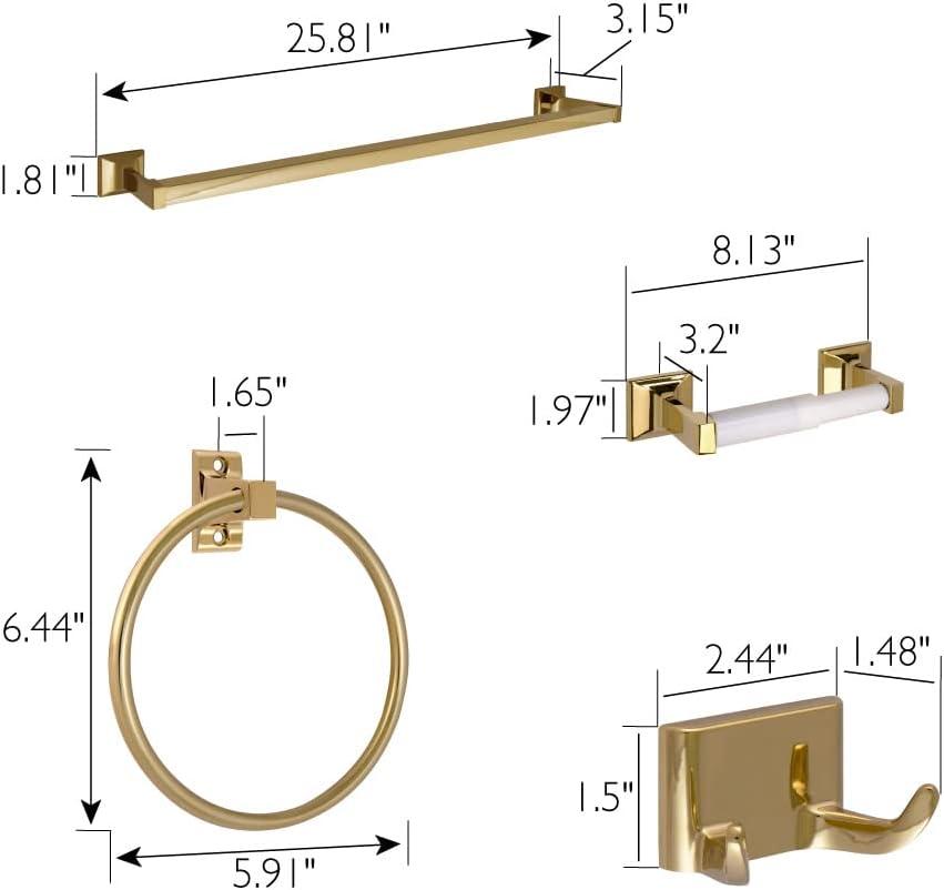 4pc Millbridge Bathroom Accessory Kit - Design House