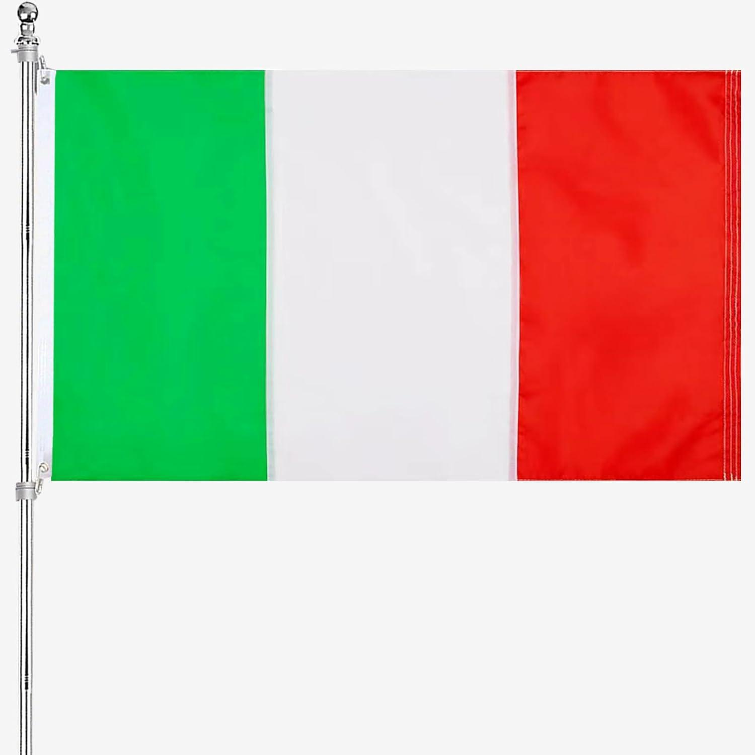 Italian National Flag 3x5 ft Polyester with Metal Grommets