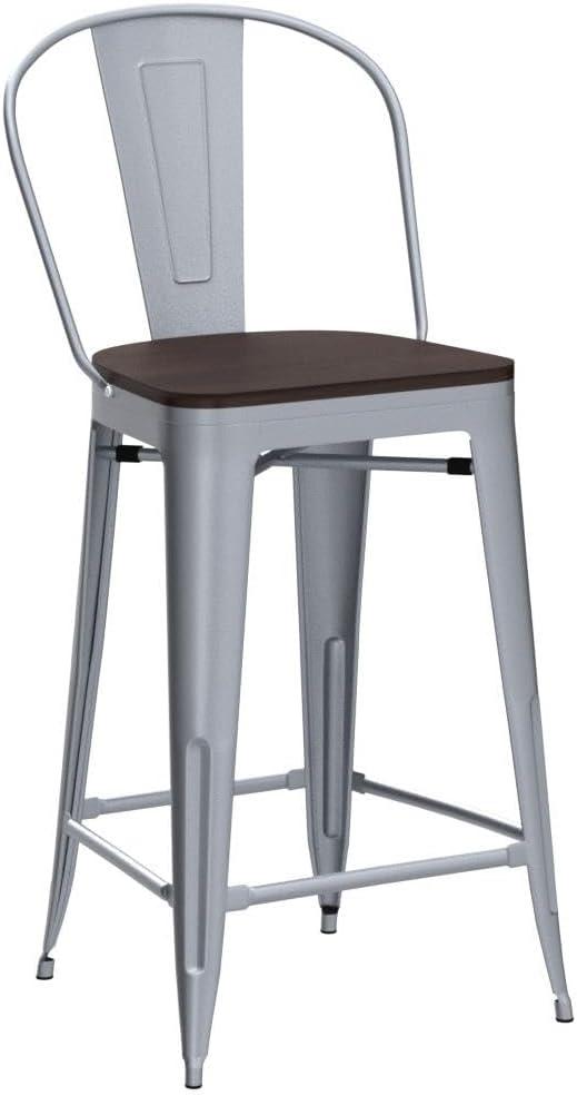 Burney Counter Stool with Metal Frame