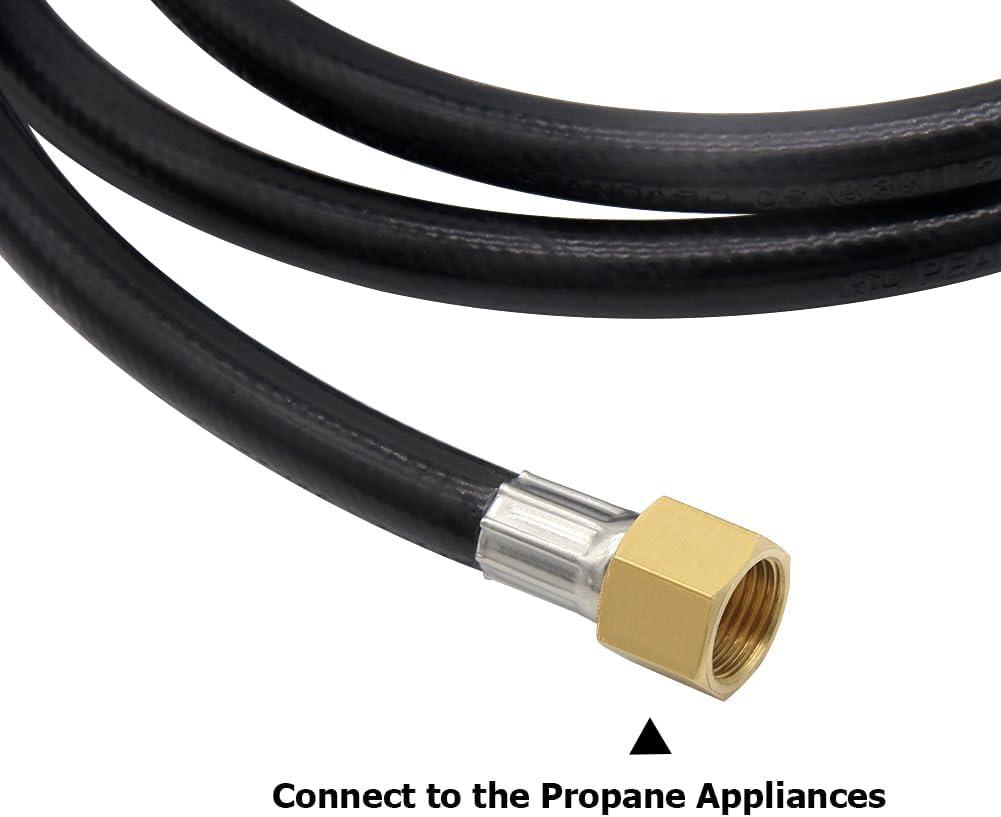 Gas One, 3 ft, QCC1 Propane Regulator and Hose Gas Line Connector