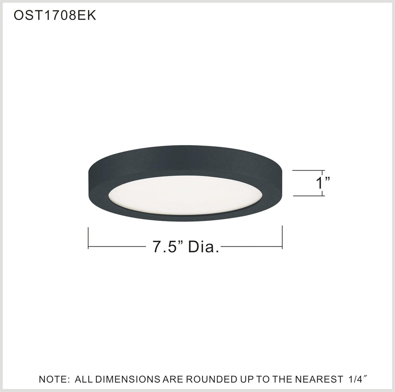 WIixle OST1708W Outskirt Modern Super Flush Mount Ceiling Lighting, 1-Light, LED 12 Watts, Fresco (1" H x 8" W)