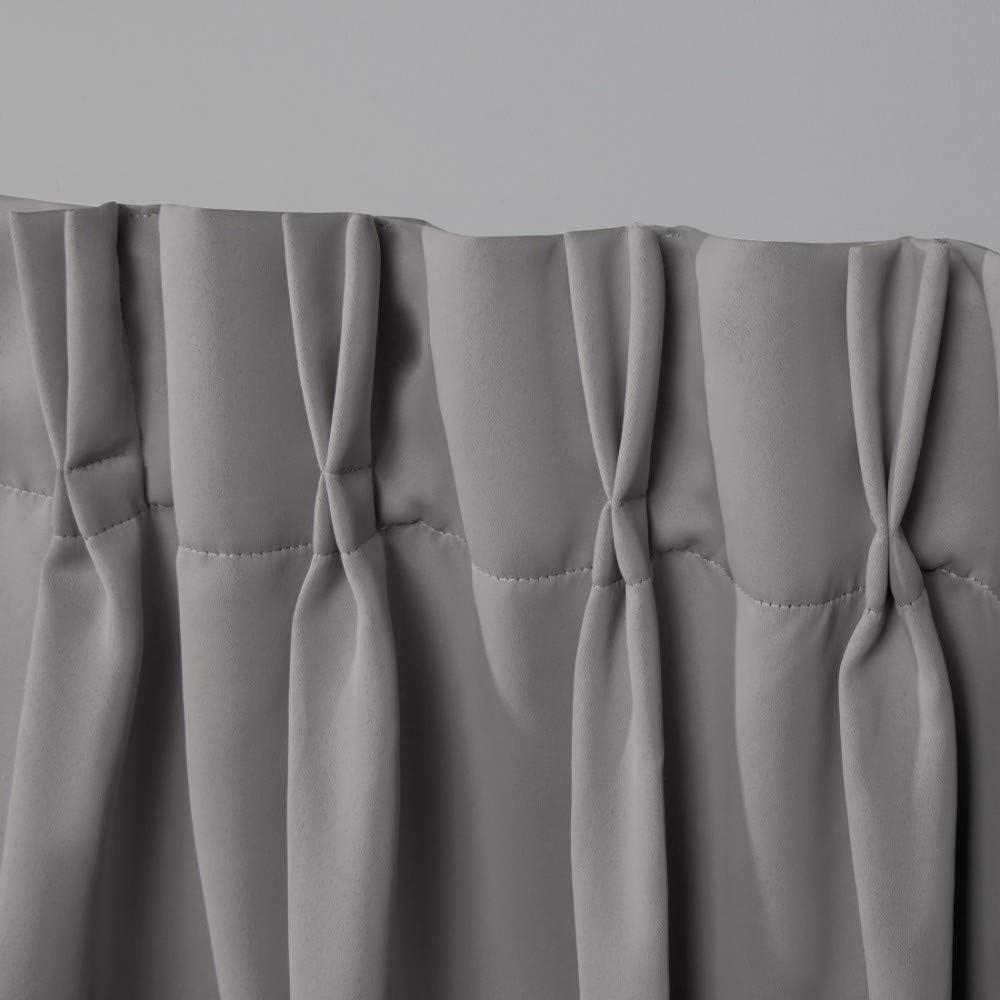 Exclusive Home Sateen Pinch Pleat Woven Blackout Back Tab Window Curtain Panel Pair