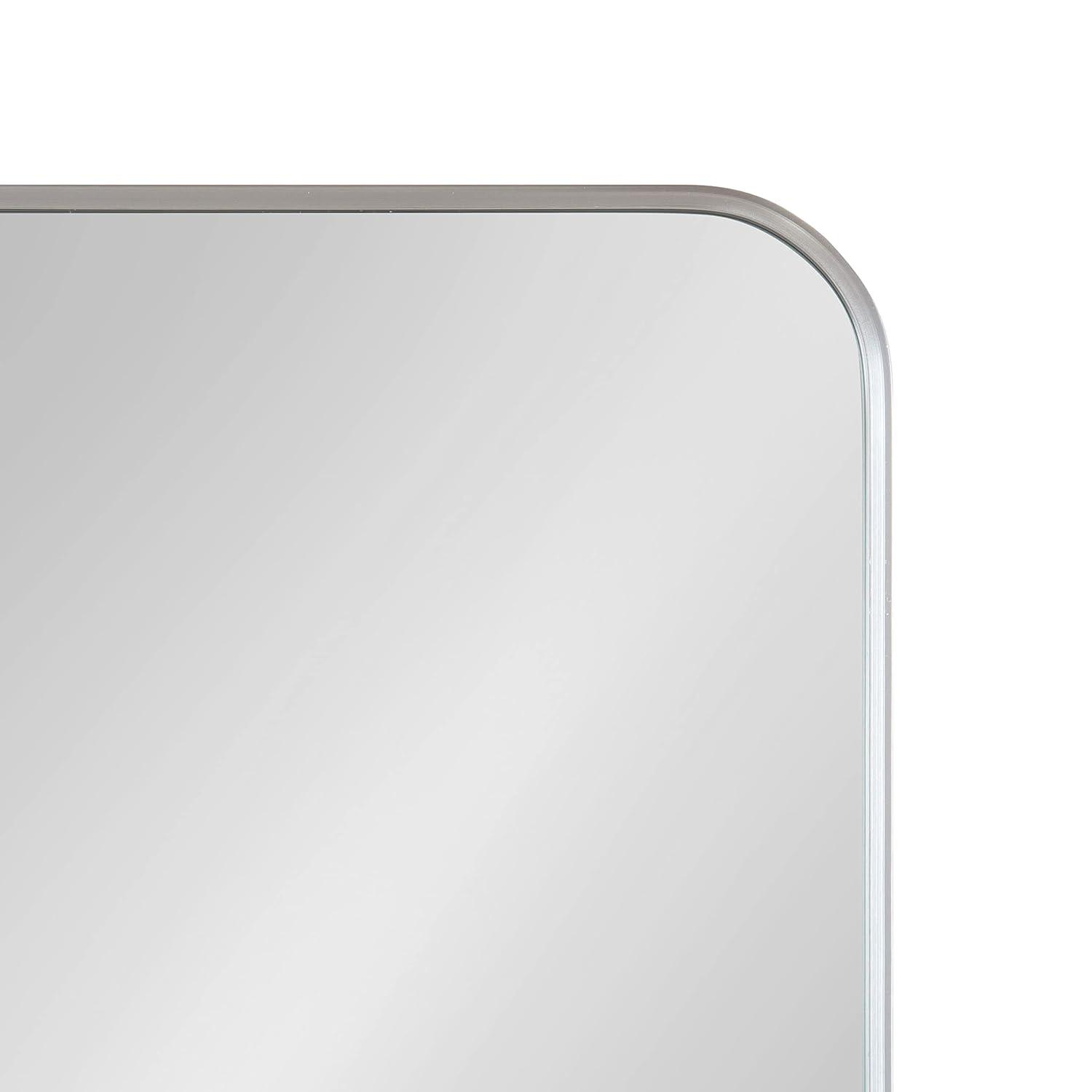 Kate and Laurel Zayda Radius Rectangle Framed Wall Mirror, 20x30, Silver