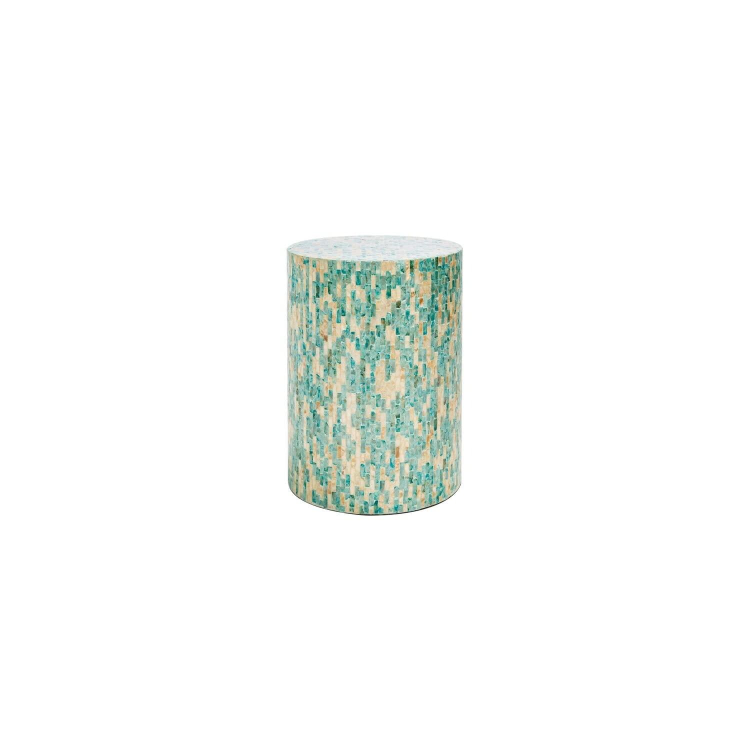 Presley Round Accent Table - Blue/Gold - Safavieh.