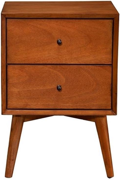 Alpine Furniture Flynn Nightstand, 18" W x 15" D x 26" H, Acorn