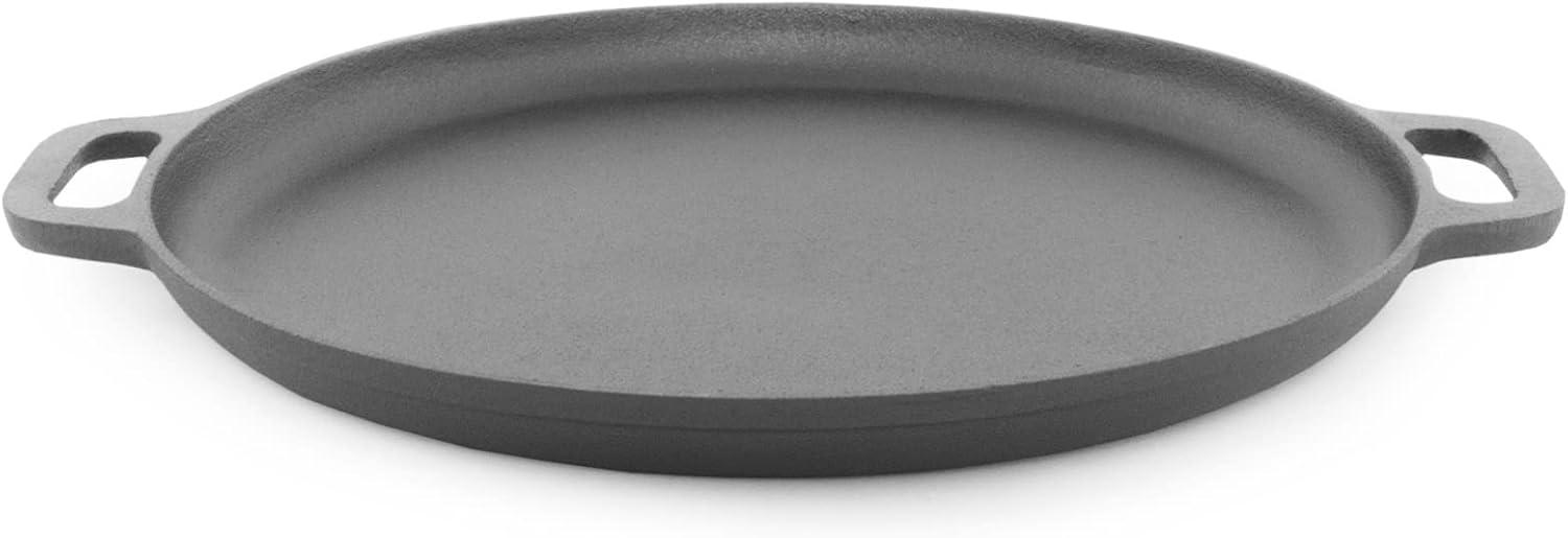 ForHauz Pre-Seasoned Cast-Iron Griddle/Pizza Pan, 14"