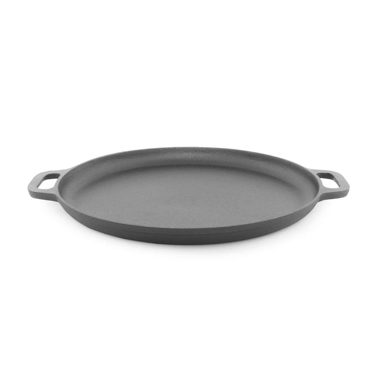 ForHauz Pre-Seasoned Cast-Iron Griddle/Pizza Pan, 14"