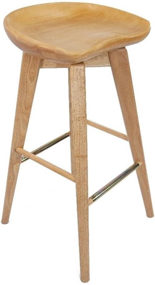 31" Bali Swivel Barstool Hardwood/Natural - Boraam: Contemporary, Backless, 300lb Capacity