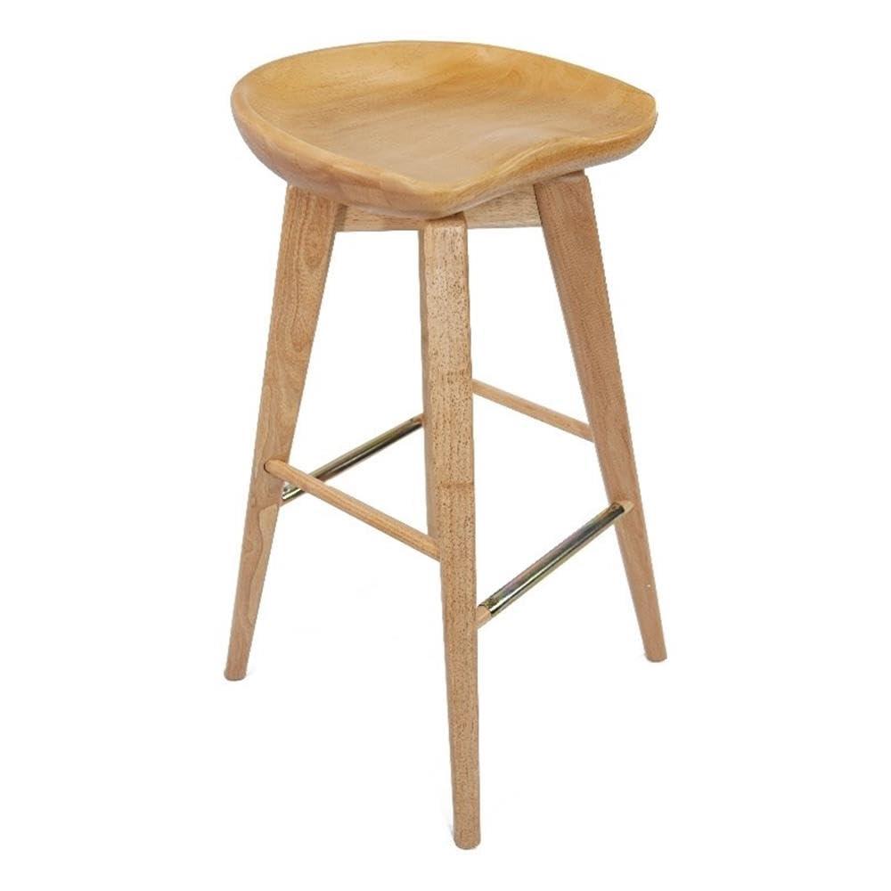 31" Bali Swivel Barstool Hardwood/Natural - Boraam: Contemporary, Backless, 300lb Capacity