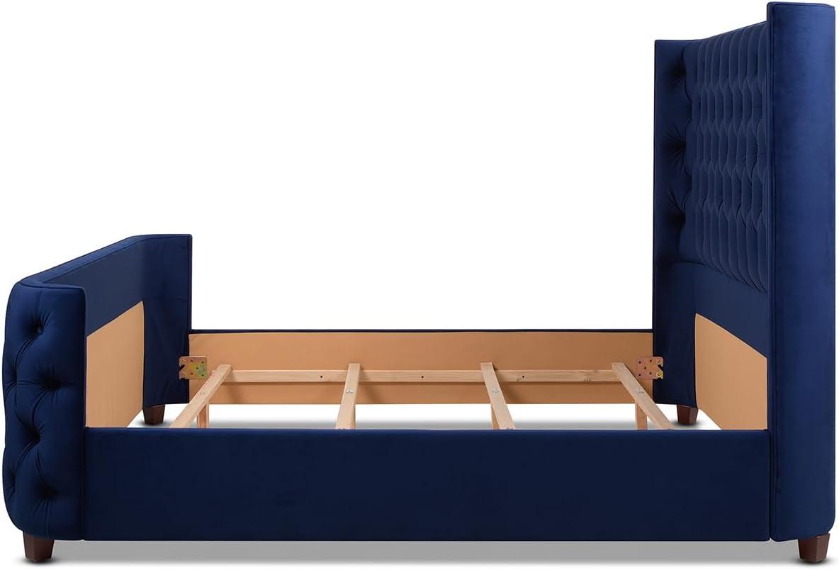 Jennifer Taylor Home Brooklyn Tufted Bed, King, Navy Blue