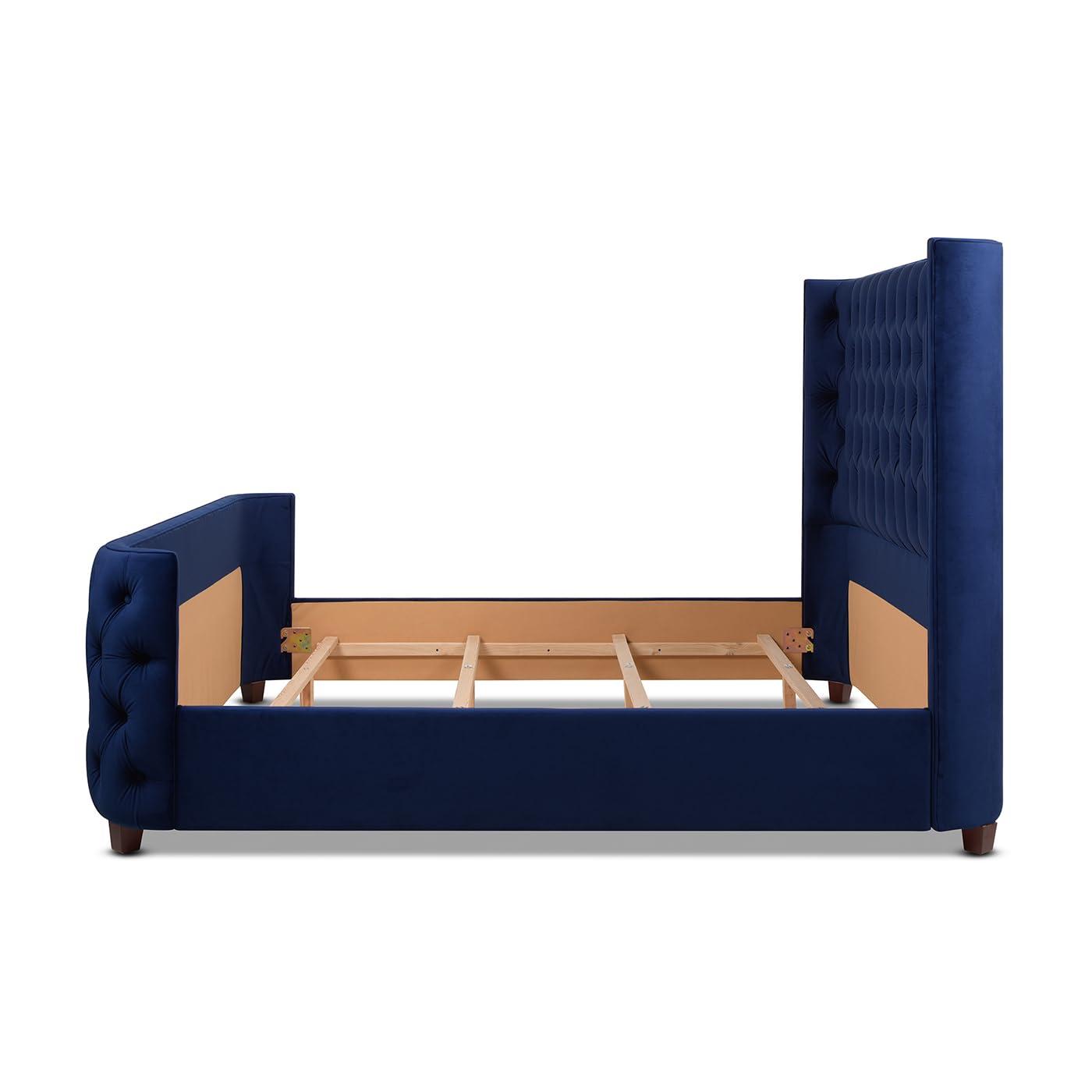 Jennifer Taylor Home Brooklyn Tufted Bed, King, Navy Blue