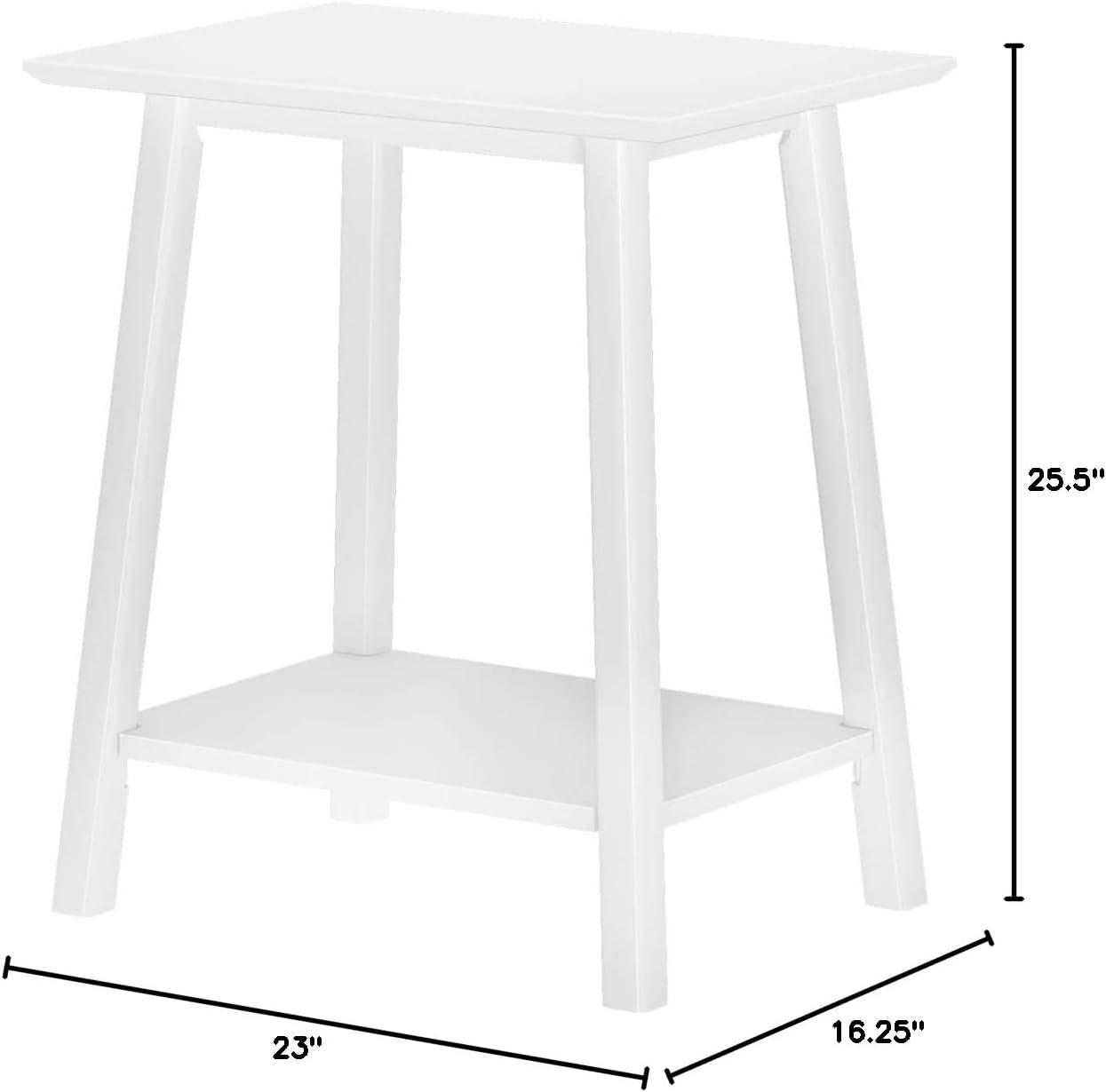 Plank+Beam Nightstand, Solid Wood Mid-Century Modern Bedside Table for Bedroom