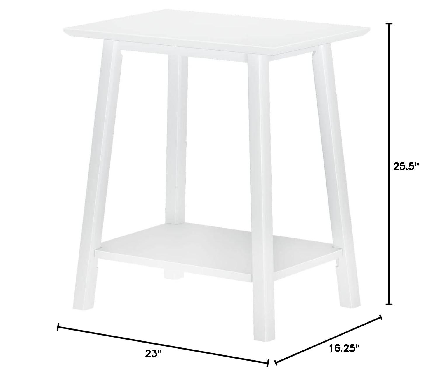Plank+Beam Nightstand, Solid Wood Mid-Century Modern Bedside Table for Bedroom