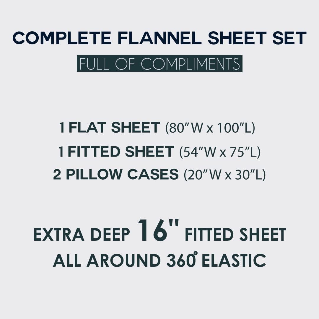 Enviohome 100% Cotton Flannel Sheet Set