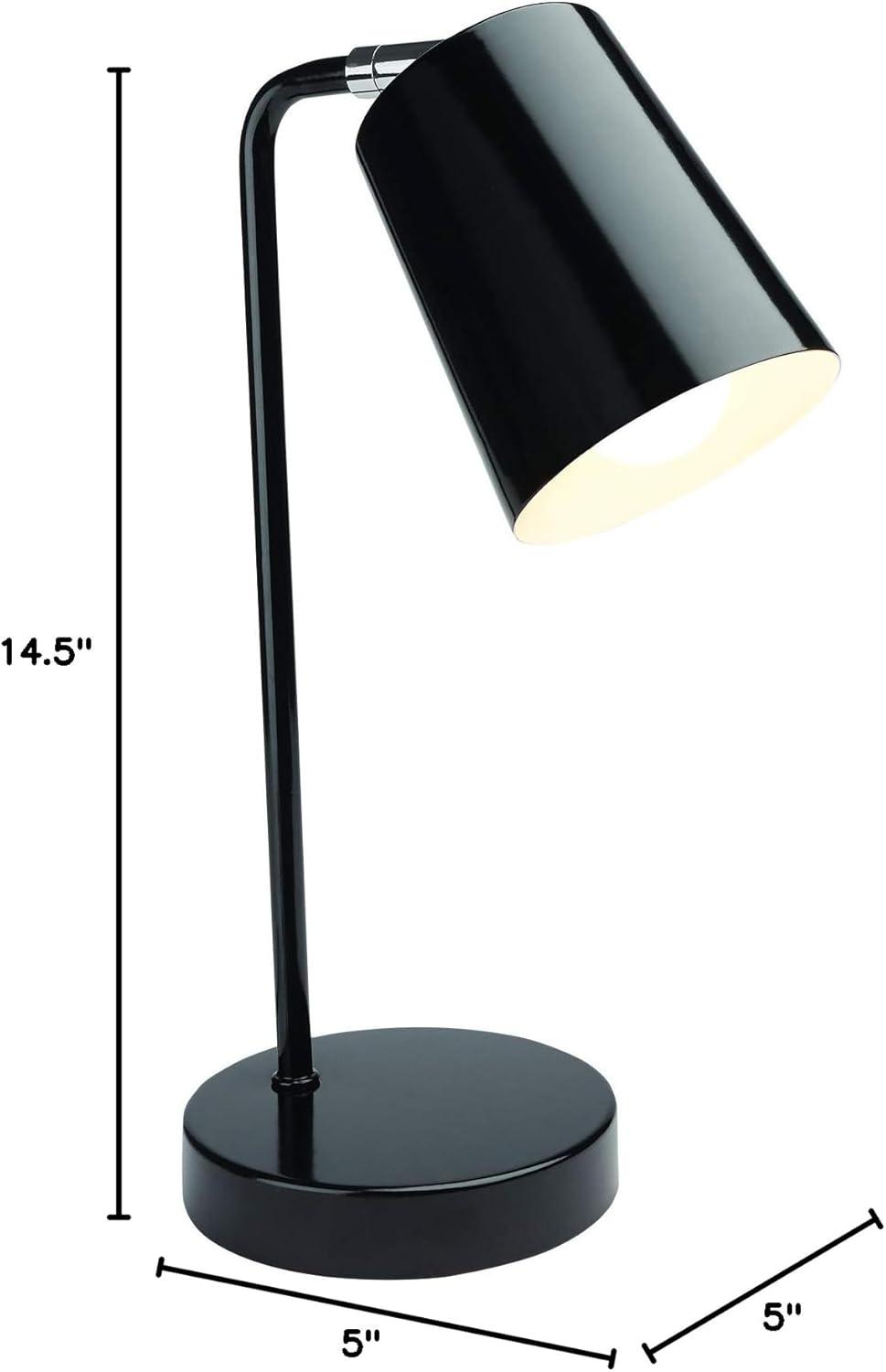 White Adjustable Metal LED Desk Lamp with Touch Switch