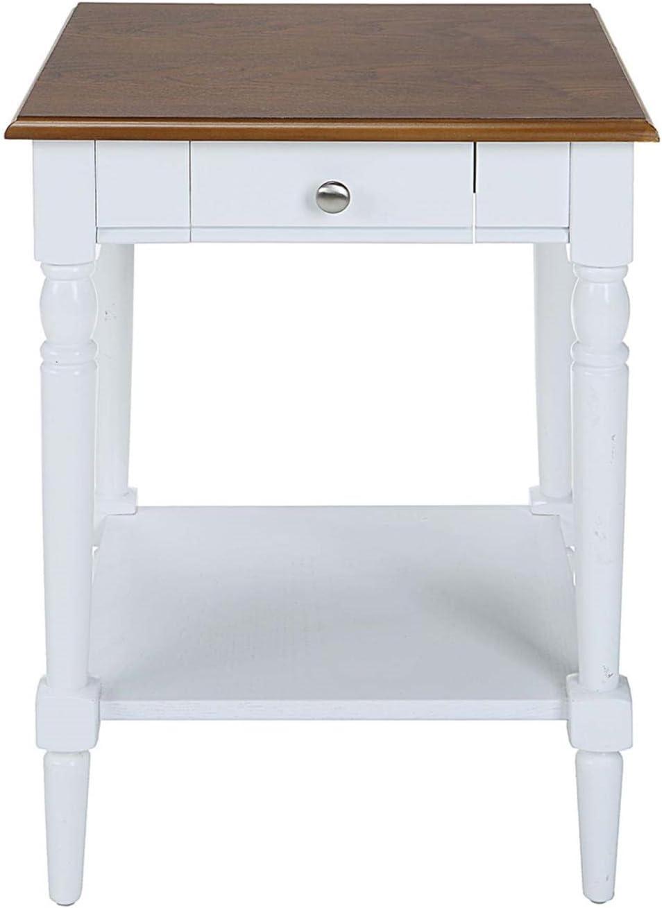 French Country 1 Drawer End Table with Shelf