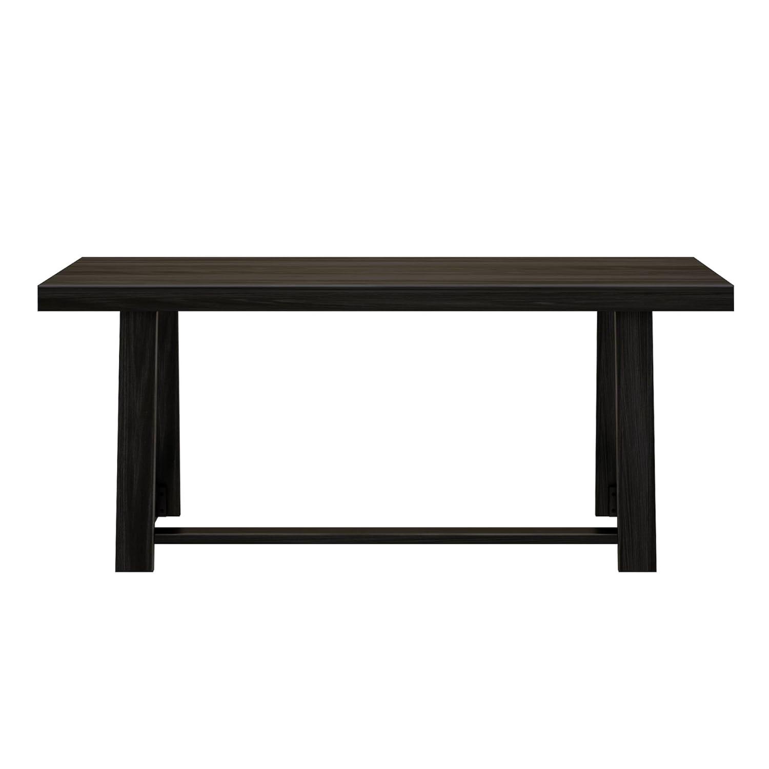 Plank+Beam Farmhouse 72" Dining Table, Solid Wood Rectangular Kitchen Table for 6 People