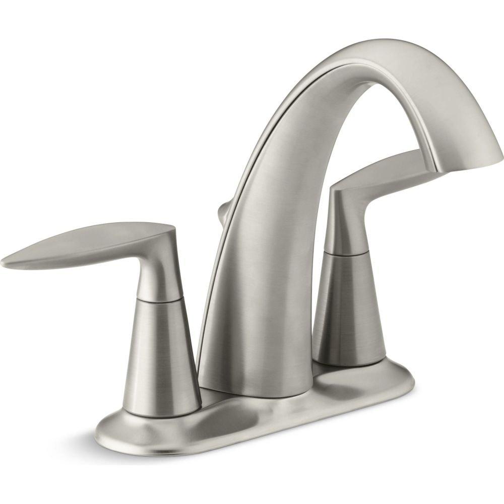 Kohler Alteo® Centerset 4" Bathroom Faucet with Pop-Up Drain Assembly, 2-Handle Bathroom Sink Faucet, 1.2 gpm