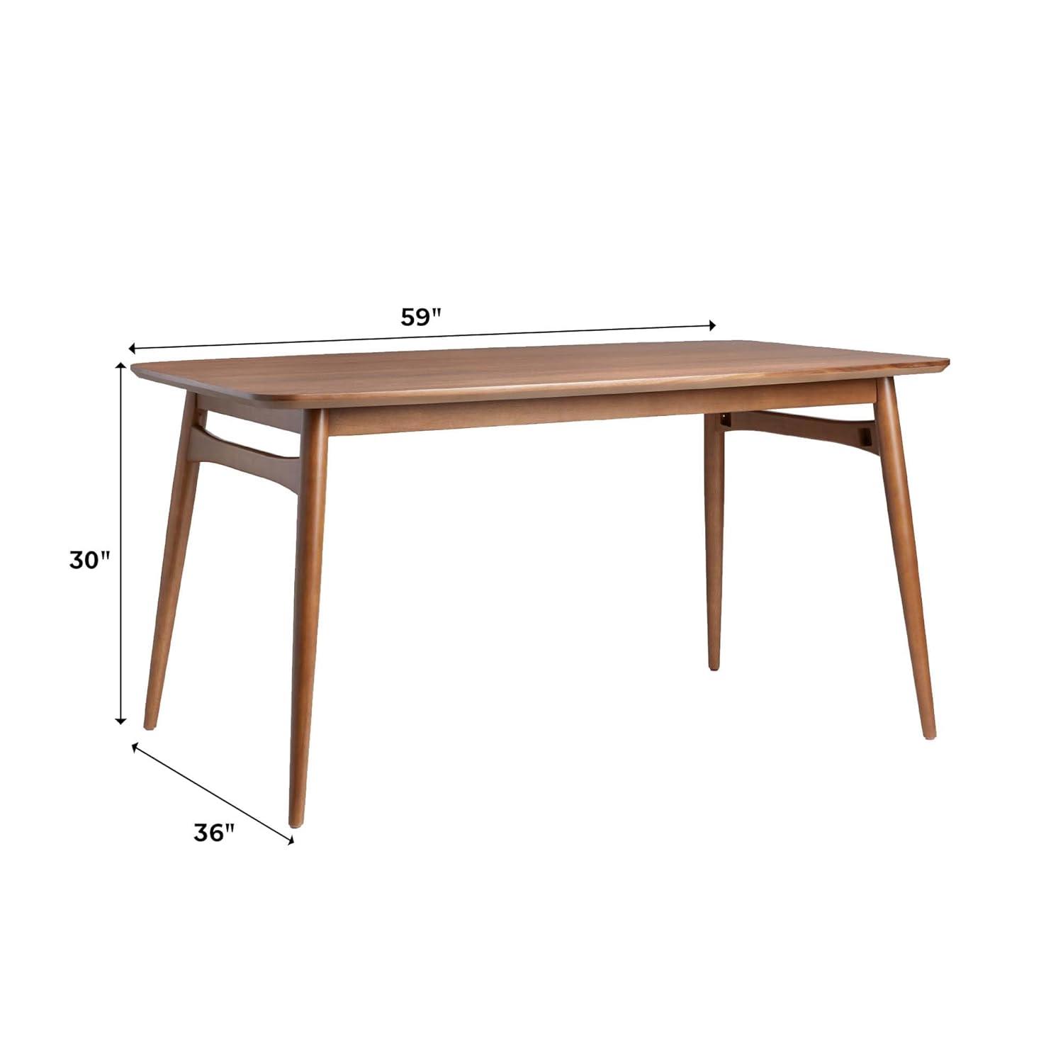 George Oliver Mid-Century 59" Modern Wood Tapered Legs Dining Table,kitchen table,dinning table