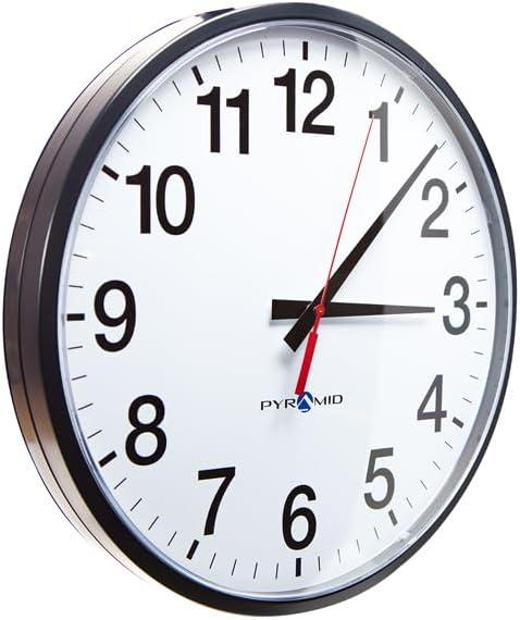 14-Inch Black and White Modern Analog Wall Clock