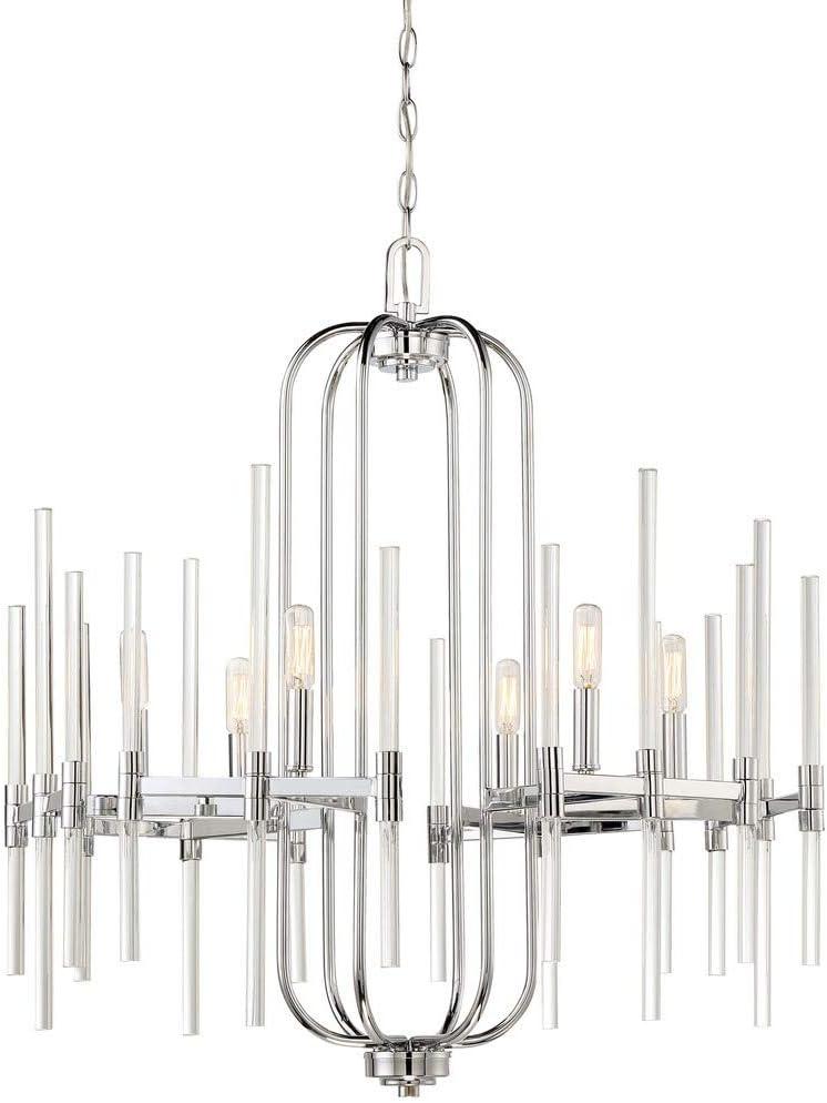 Minka Lavery - Pillar - Chandelier 6 Light Chrome in Transitional Style - 30.25