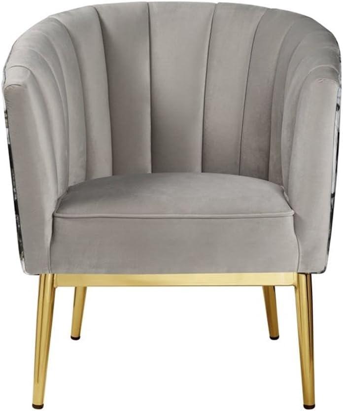 31" Colla Accent Chair Gray Velvet/Gold - Acme Furniture