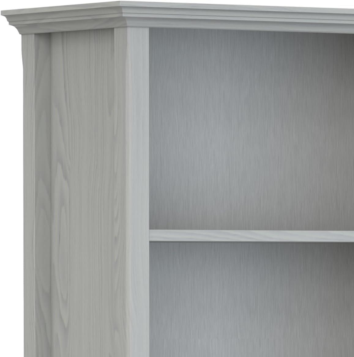 Simpli Home Amherst 30"W Solid Wood 5 Shelf Bookcase with Adjustable Shelves