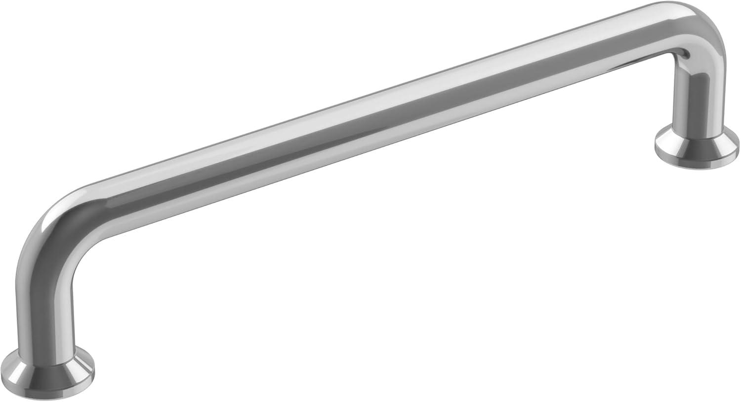 Amerock Factor 5-1/16 inch (128mm) Center-to-Center Polished Chrome Cabinet Pull