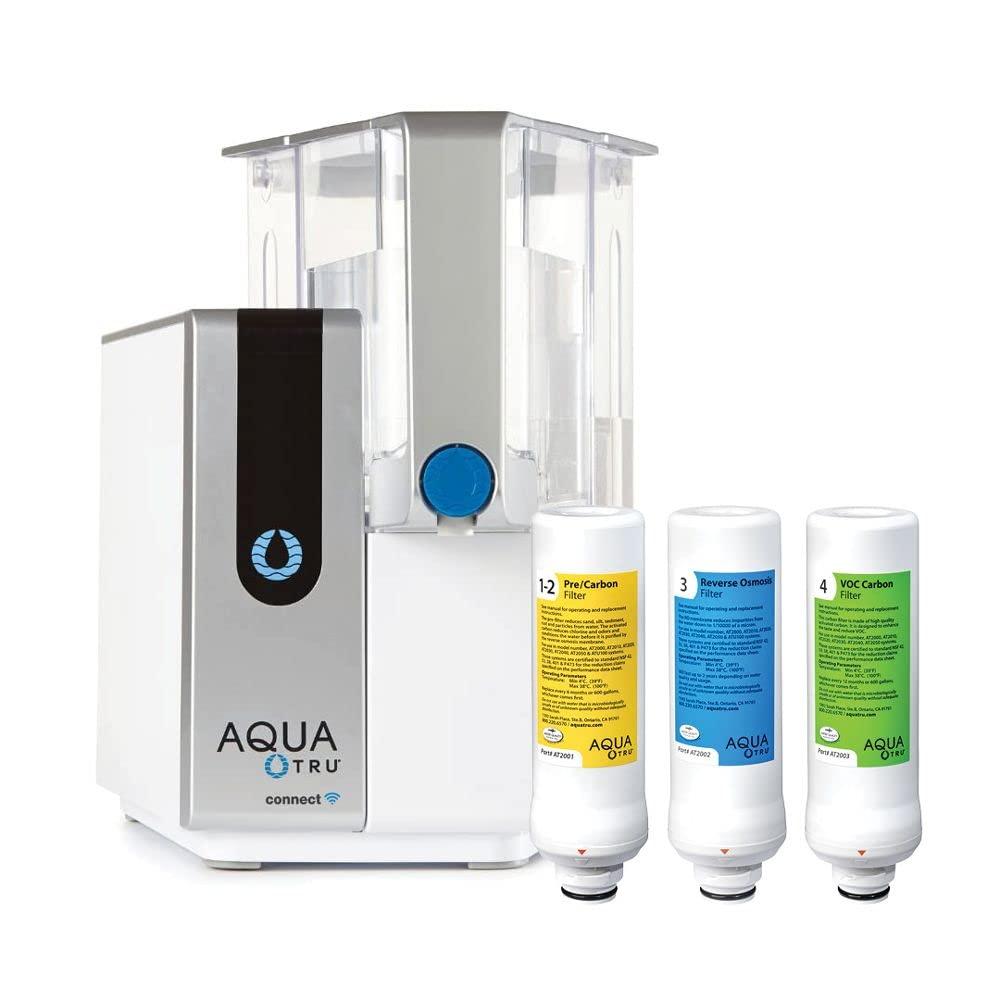 AquaTru White and Gray Countertop Water Filtration System