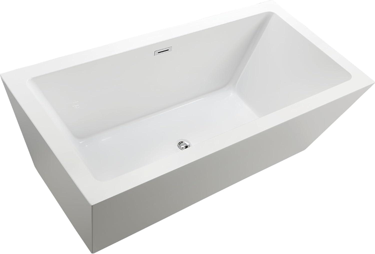 Elena 59" x 30" Freestanding Soaking Acrylic Bathtub
