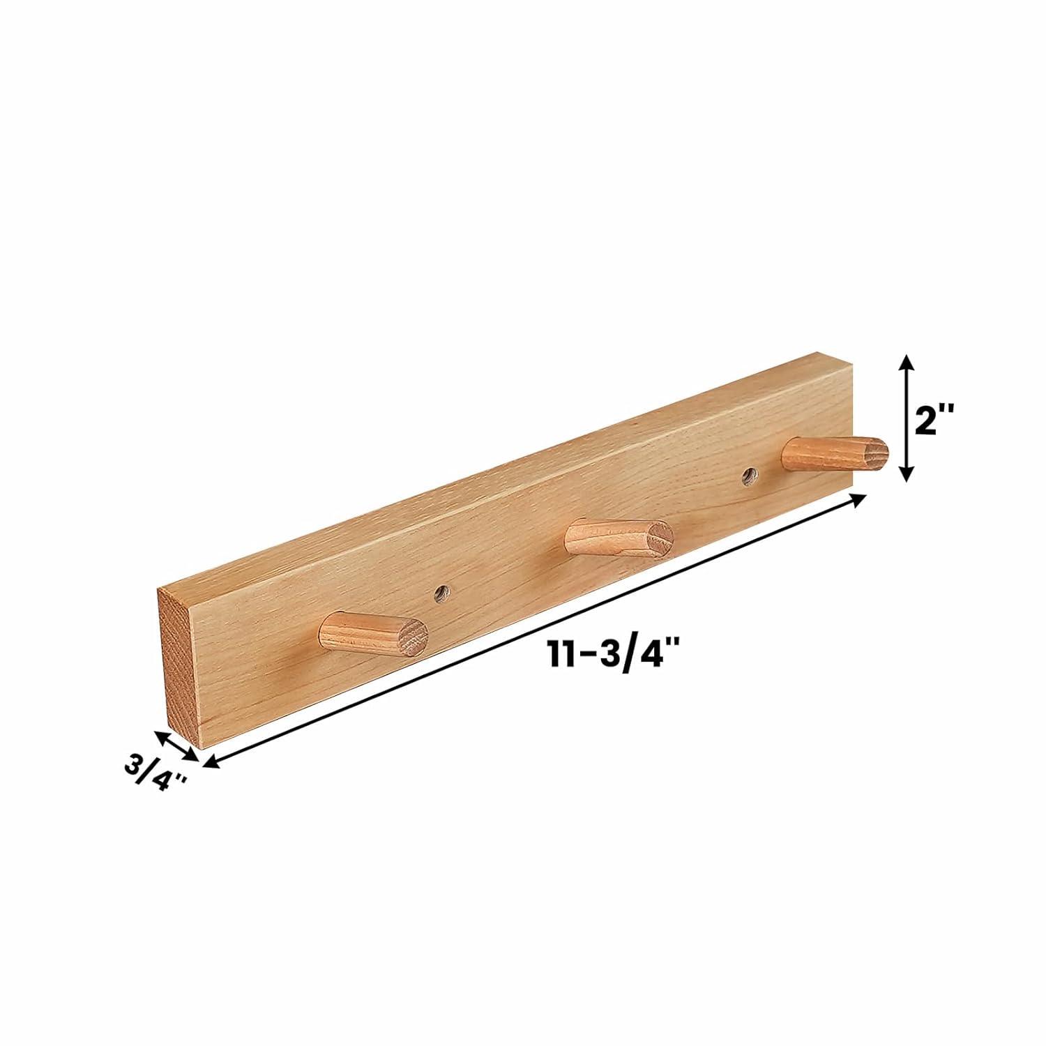 CONSDAN Solid Wood Wall Wall Mounted Coat Rack