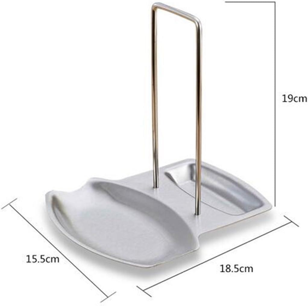 Yiffee Storage Rack (Stainless Steel), Kitchen Utensil Storage Rack, Spoon Rest, Lid Holder, 7.8x6.1x7.8 inches, 0.5 lb, Rust Resistant, Dishwasher Safe