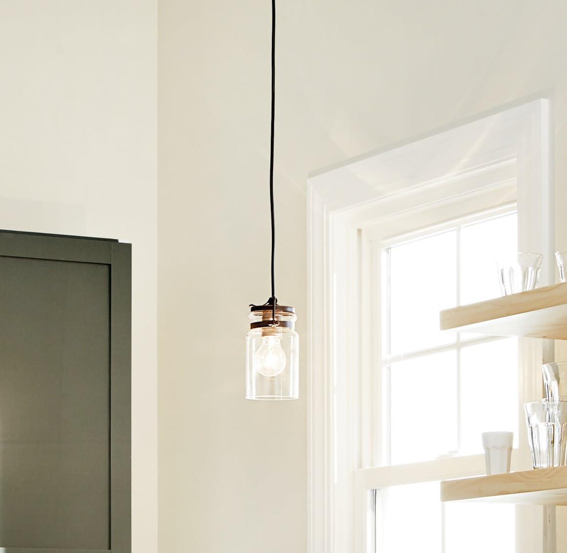 Brinley 7.75" 3 Light Pendant with Clear Glass Brushed Nickel