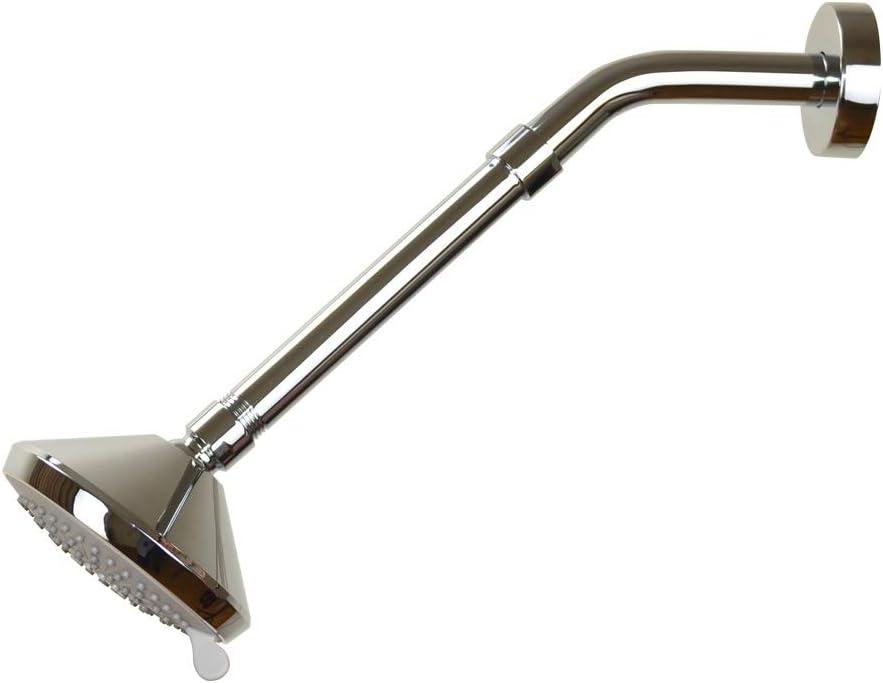 Purelux Shower Arm Extension, 6 inches Shower Head Extender Water Outlet Lowers Existing Shower Head, Chrome Finish Made of Solid Stainless Steel
