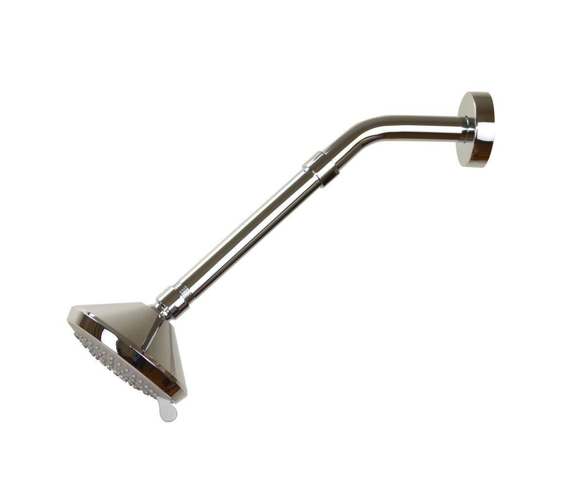 Purelux Shower Arm Extension, 6 inches Shower Head Extender Water Outlet Lowers Existing Shower Head, Chrome Finish Made of Solid Stainless Steel