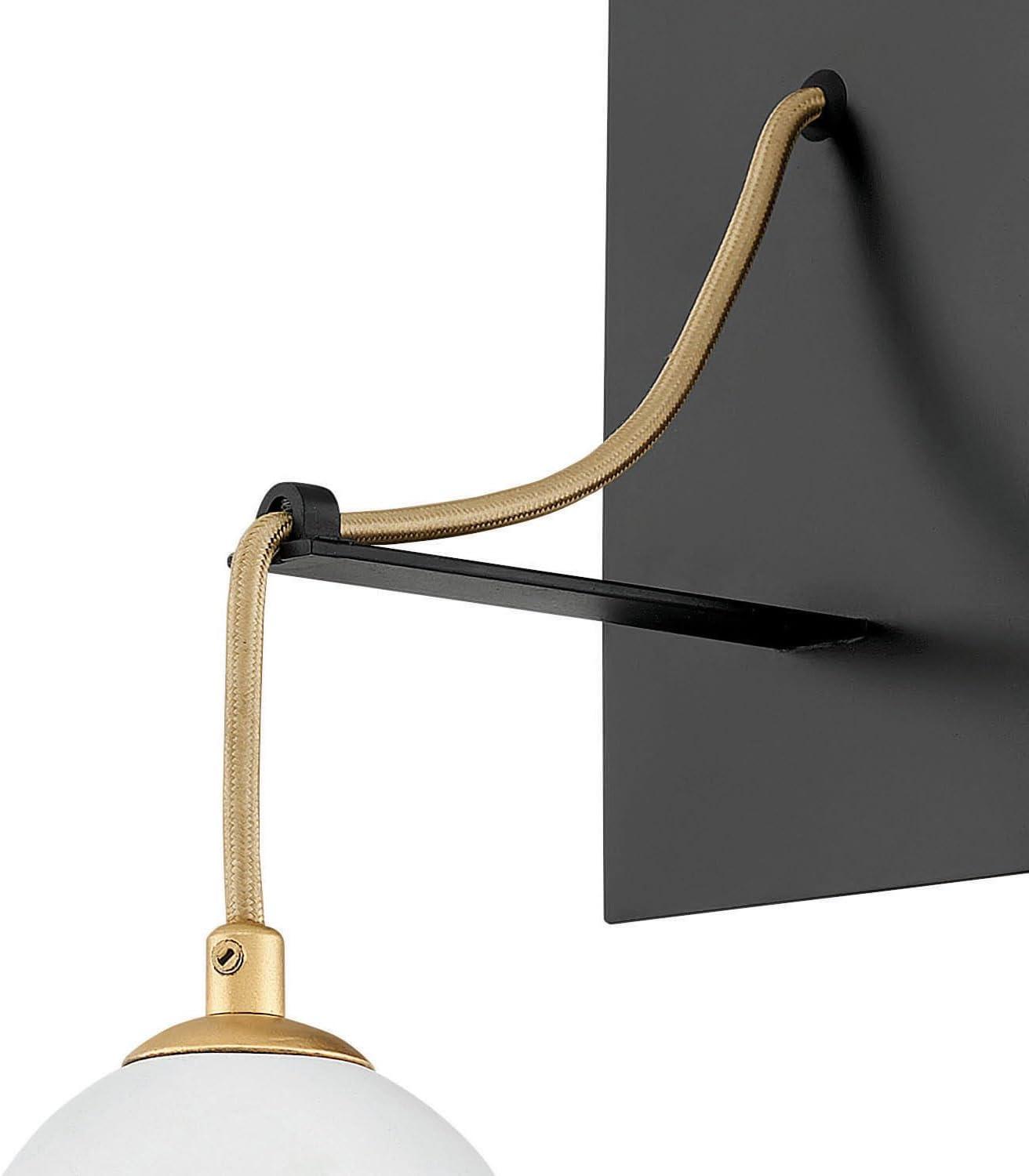 Shell Black and Gold Leaf 1-Light Candelabra Sconce