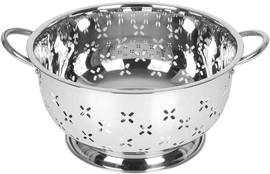 Stainless Steel 8-Quart Colander with Handles and Stable Base